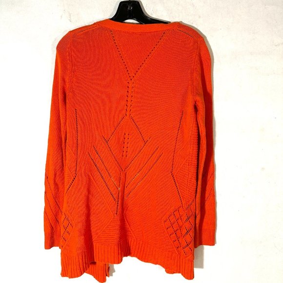 Anthropologie MOTH cardigan, Small, Knit Orange Sweater Poppy - Picture 6 of 7